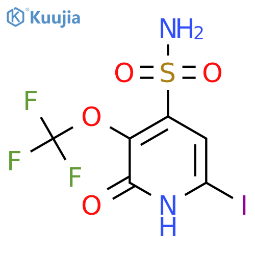 2-Hydroxy-6-iodo-3-(trifluoromethoxy)pyridine-4-sulfonamide structure