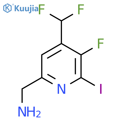 6-(Aminomethyl)-4-(difluoromethyl)-3-fluoro-2-iodopyridine structure