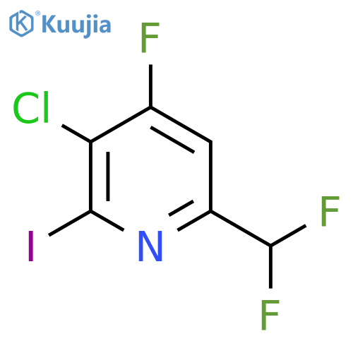3-Chloro-6-(difluoromethyl)-4-fluoro-2-iodopyridine structure