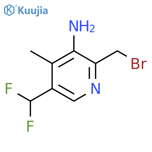 3-Amino-2-(bromomethyl)-5-(difluoromethyl)-4-methylpyridine structure