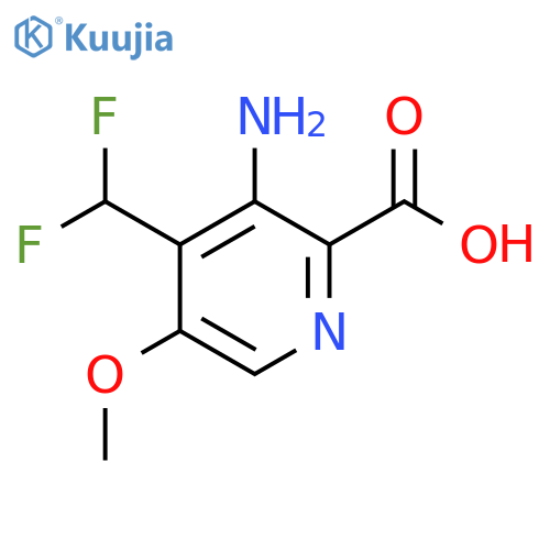3-Amino-4-(difluoromethyl)-5-methoxypyridine-2-carboxylic acid structure