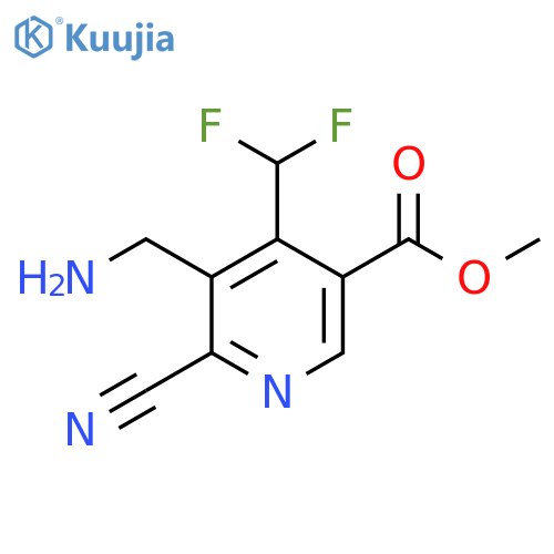Methyl 3-(aminomethyl)-2-cyano-4-(difluoromethyl)pyridine-5-carboxylate structure