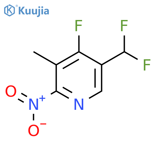 5-(Difluoromethyl)-4-fluoro-3-methyl-2-nitropyridine structure