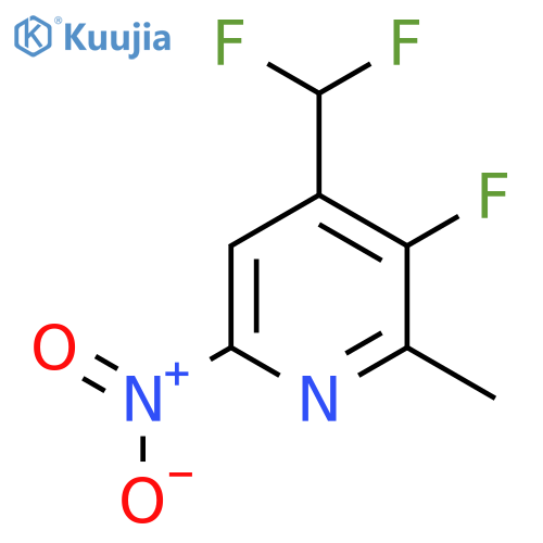 4-(Difluoromethyl)-3-fluoro-2-methyl-6-nitropyridine structure