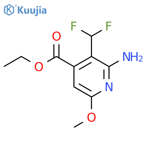 Ethyl 2-amino-3-(difluoromethyl)-6-methoxypyridine-4-carboxylate structure