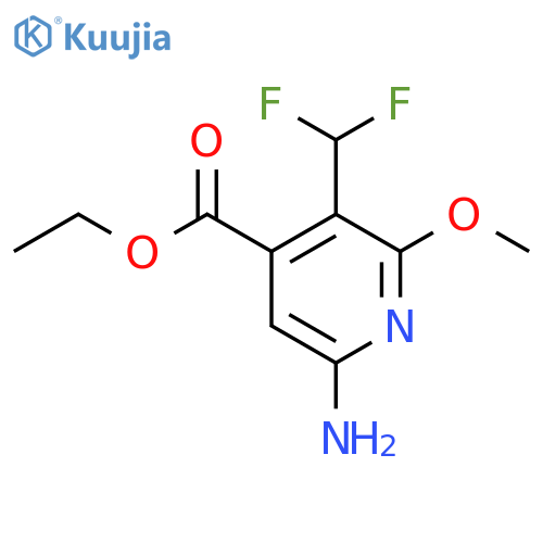 Ethyl 6-amino-3-(difluoromethyl)-2-methoxypyridine-4-carboxylate structure