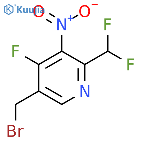 5-(Bromomethyl)-2-(difluoromethyl)-4-fluoro-3-nitropyridine structure