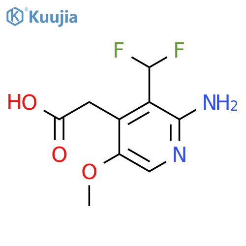 2-Amino-3-(difluoromethyl)-5-methoxypyridine-4-acetic acid structure