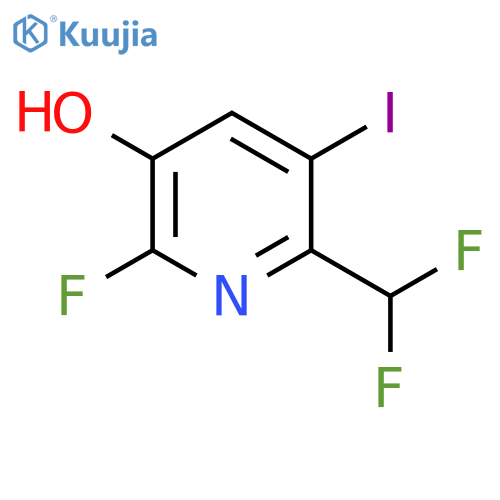 2-(Difluoromethyl)-6-fluoro-5-hydroxy-3-iodopyridine structure