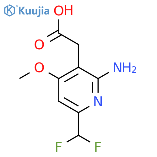 2-Amino-6-(difluoromethyl)-4-methoxypyridine-3-acetic acid structure