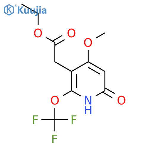 Ethyl 6-hydroxy-4-methoxy-2-(trifluoromethoxy)pyridine-3-acetate structure