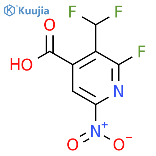 3-(Difluoromethyl)-2-fluoro-6-nitropyridine-4-carboxylic acid structure