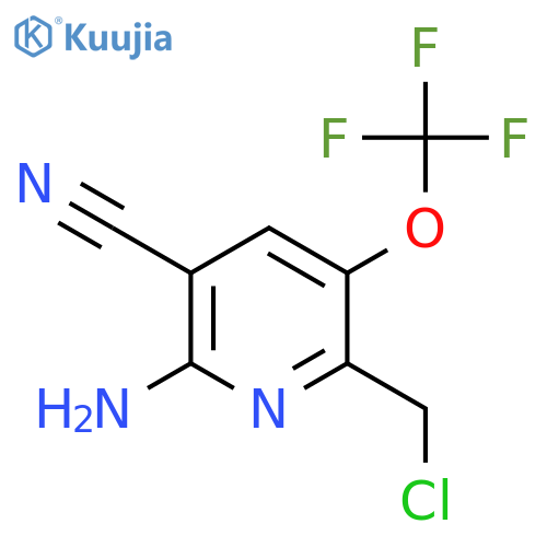 2-Amino-6-(chloromethyl)-3-cyano-5-(trifluoromethoxy)pyridine structure