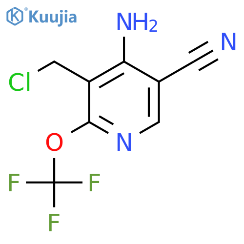 4-Amino-3-(chloromethyl)-5-cyano-2-(trifluoromethoxy)pyridine structure