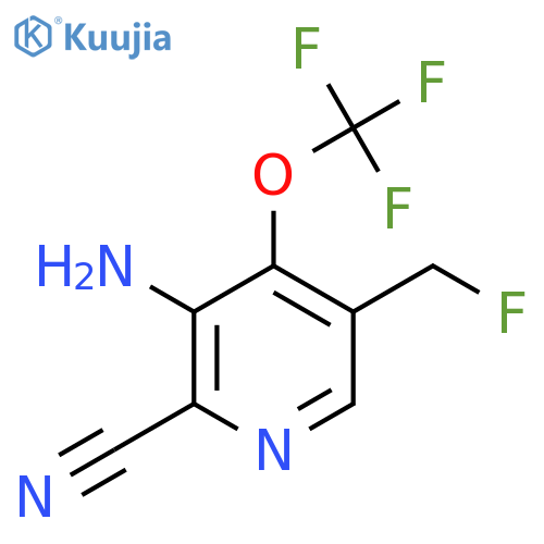 3-Amino-2-cyano-5-(fluoromethyl)-4-(trifluoromethoxy)pyridine structure
