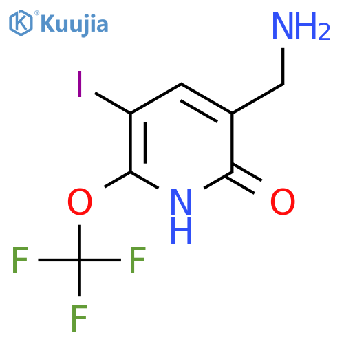3-(Aminomethyl)-2-hydroxy-5-iodo-6-(trifluoromethoxy)pyridine structure