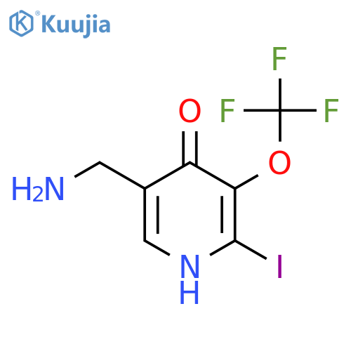 5-(Aminomethyl)-4-hydroxy-2-iodo-3-(trifluoromethoxy)pyridine structure