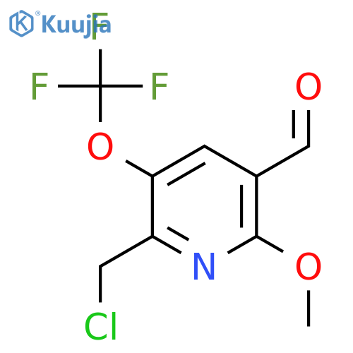 2-(Chloromethyl)-6-methoxy-3-(trifluoromethoxy)pyridine-5-carboxaldehyde structure