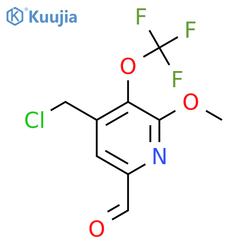 4-(Chloromethyl)-2-methoxy-3-(trifluoromethoxy)pyridine-6-carboxaldehyde structure