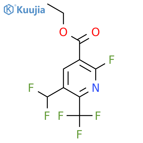 Ethyl 3-(difluoromethyl)-6-fluoro-2-(trifluoromethyl)pyridine-5-carboxylate structure