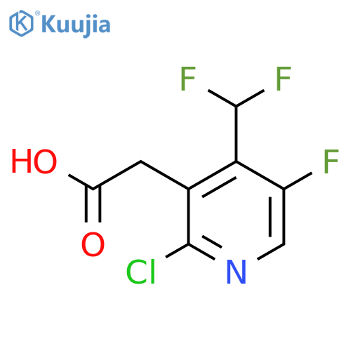 2-Chloro-4-(difluoromethyl)-5-fluoropyridine-3-acetic acid structure