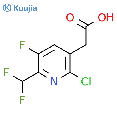2-Chloro-6-(difluoromethyl)-5-fluoropyridine-3-acetic acid structure