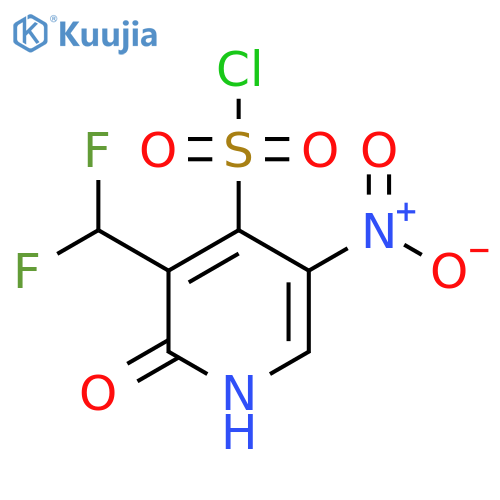 3-(Difluoromethyl)-2-hydroxy-5-nitropyridine-4-sulfonyl chloride structure