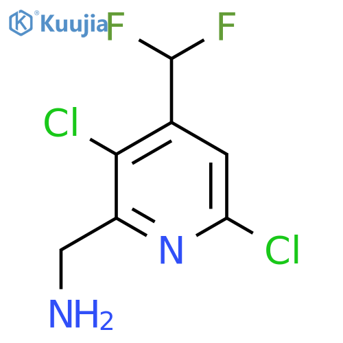2-(Aminomethyl)-3,6-dichloro-4-(difluoromethyl)pyridine structure