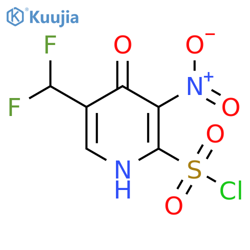 5-(Difluoromethyl)-4-hydroxy-3-nitropyridine-2-sulfonyl chloride structure
