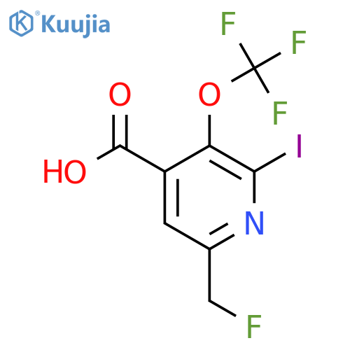 6-(Fluoromethyl)-2-iodo-3-(trifluoromethoxy)pyridine-4-carboxylic acid structure