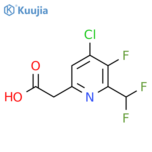 4-Chloro-2-(difluoromethyl)-3-fluoropyridine-6-acetic acid structure
