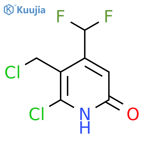 2-Chloro-3-(chloromethyl)-4-(difluoromethyl)-6-hydroxypyridine structure