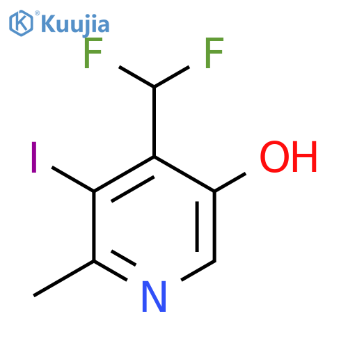 4-(Difluoromethyl)-5-hydroxy-3-iodo-2-methylpyridine structure