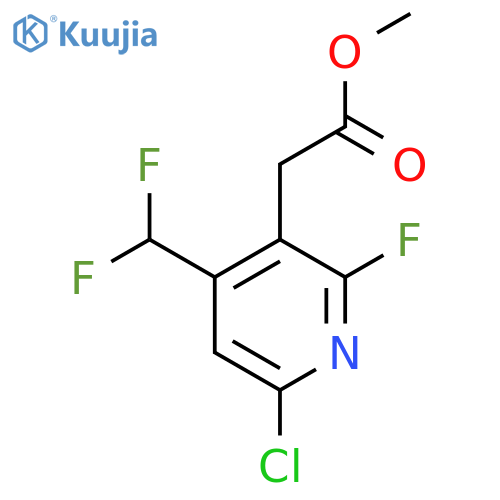Methyl 6-chloro-4-(difluoromethyl)-2-fluoropyridine-3-acetate structure