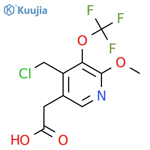 4-(Chloromethyl)-2-methoxy-3-(trifluoromethoxy)pyridine-5-acetic acid structure