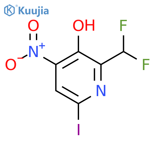 2-(Difluoromethyl)-3-hydroxy-6-iodo-4-nitropyridine structure