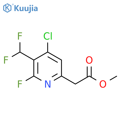 Methyl 4-chloro-3-(difluoromethyl)-2-fluoropyridine-6-acetate structure