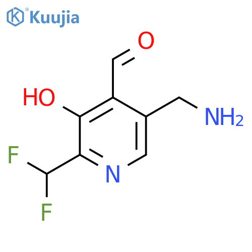5-(Aminomethyl)-2-(difluoromethyl)-3-hydroxypyridine-4-carboxaldehyde structure