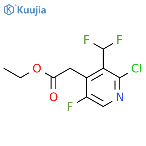 Ethyl 2-chloro-3-(difluoromethyl)-5-fluoropyridine-4-acetate structure