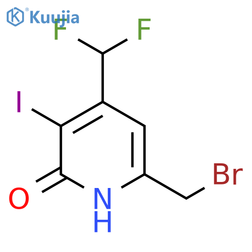 6-(Bromomethyl)-4-(difluoromethyl)-2-hydroxy-3-iodopyridine structure