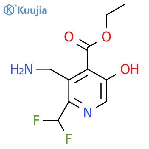 Ethyl 3-(aminomethyl)-2-(difluoromethyl)-5-hydroxypyridine-4-carboxylate structure