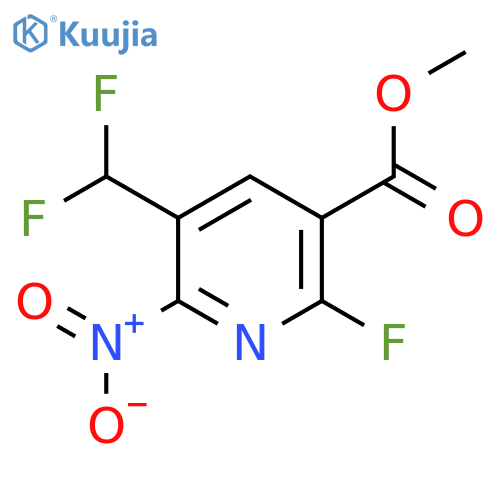 Methyl 3-(difluoromethyl)-6-fluoro-2-nitropyridine-5-carboxylate structure