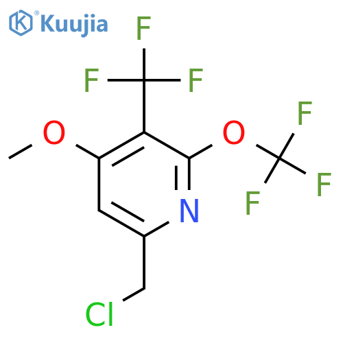 6-(Chloromethyl)-4-methoxy-2-(trifluoromethoxy)-3-(trifluoromethyl)pyridine structure