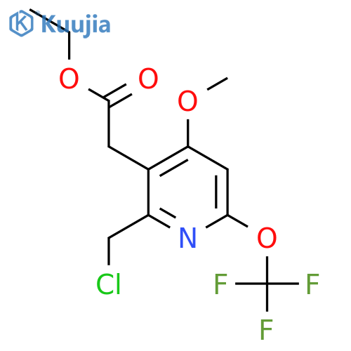 Ethyl 2-(chloromethyl)-4-methoxy-6-(trifluoromethoxy)pyridine-3-acetate structure