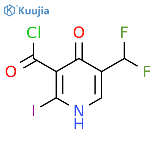 5-(Difluoromethyl)-4-hydroxy-2-iodopyridine-3-carbonyl chloride structure