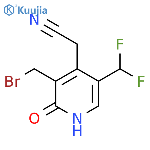 3-(Bromomethyl)-5-(difluoromethyl)-2-hydroxypyridine-4-acetonitrile structure