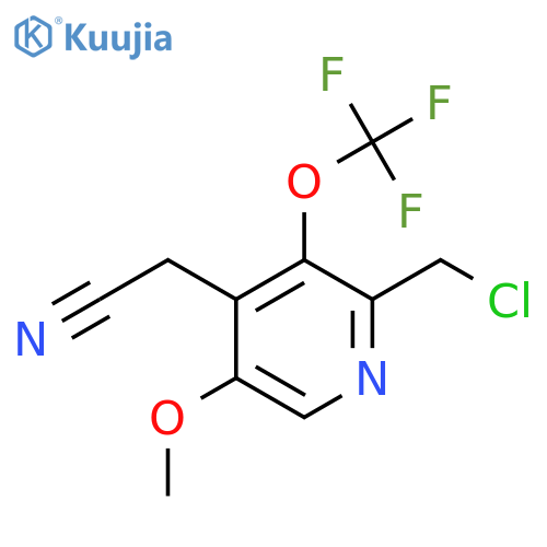 2-(Chloromethyl)-5-methoxy-3-(trifluoromethoxy)pyridine-4-acetonitrile structure
