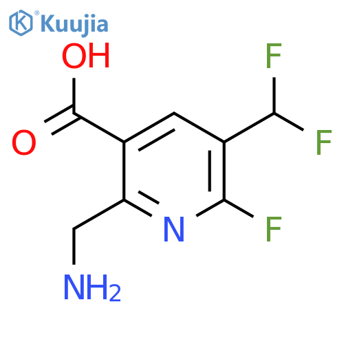 2-(Aminomethyl)-5-(difluoromethyl)-6-fluoropyridine-3-carboxylic acid structure