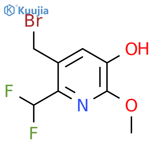 3-(Bromomethyl)-2-(difluoromethyl)-5-hydroxy-6-methoxypyridine structure