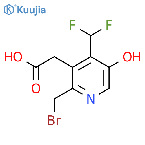 2-(Bromomethyl)-4-(difluoromethyl)-5-hydroxypyridine-3-acetic acid structure